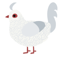 (unnamed), a white and mist chicken with a double-lace pattern