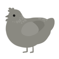 tombstone, a ash chicken with a neck-speckle pattern