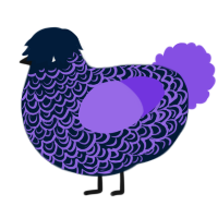 drift, a tumblr and blurple chicken with a double-lace pattern