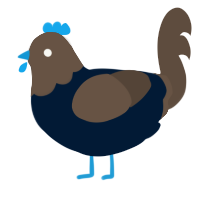 ohoo, a tumblr and bark chicken with a head pattern