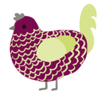 Purple lemon ham, a wine and lemon chicken with a lace pattern