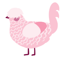(unnamed), a rose chicken with a lace pattern