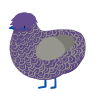 A overcast and ash chicken with a double-lace pattern
