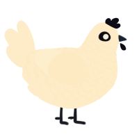 Apolo, a tumblr chicken with a lace pattern