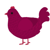 Another Cherry, a maroon chicken with a lace pattern