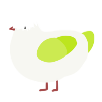 (unnamed), a white and lime chicken
