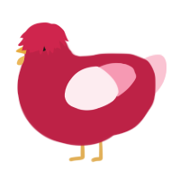 (unnamed), a crimson and rose chicken
