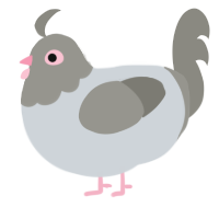 The Chosen, a mist and ash chicken with a head pattern