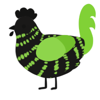 (unnamed), a sable and grass chicken with a bar pattern