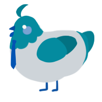 Sea Miku, a mist and sea chicken with a head pattern