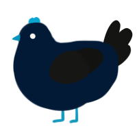 A tumblr and black chicken