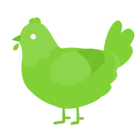 Snot, a grass chicken with a head pattern