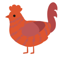 (unnamed), a vermilion and red chicken with a bar pattern