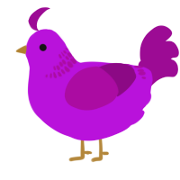 (unnamed), a amethyst and plum chicken with a neck-band pattern