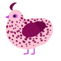(unnamed), a rose and wine chicken with a speckle pattern