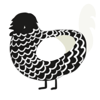 (unnamed), a sable and white chicken with a lace pattern