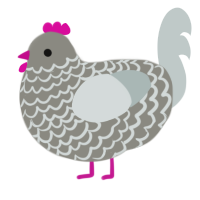(unnamed), a ash and silver chicken with a lace pattern