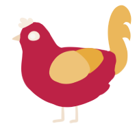 (unnamed), a crimson and honey chicken
