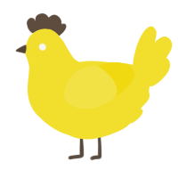 A yellow chicken