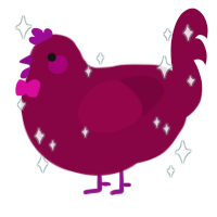 Maro, a maroon chicken