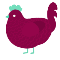 Boquet, a maroon chicken with a lace pattern