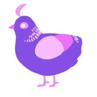 (unnamed), a blurple and lavender chicken with a neck-band pattern