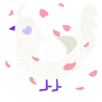Shining Feather, a white chicken with a double-lace pattern