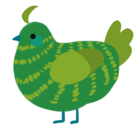 (unnamed), a viridian and chartreuse chicken with a bar pattern