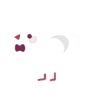 A white and mist chicken with a lace pattern