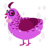 A orchid and wine chicken with a half-lace pattern