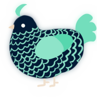Lunar, a tumblr and mint chicken with a lace pattern