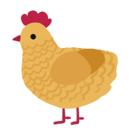 A honey and orange chicken with a lace pattern