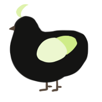 A black and apple chicken