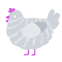 A mist chicken with a bar pattern