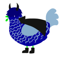 A lemon and bark chicken with a lace pattern