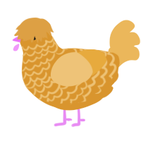 (unnamed), a orange and honey chicken with a lace pattern