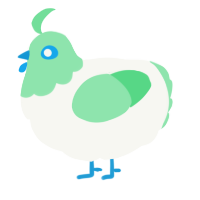 Febreze, a white and spring chicken with a head pattern