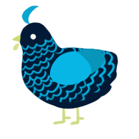 A tumblr and cerulean chicken with a lace pattern