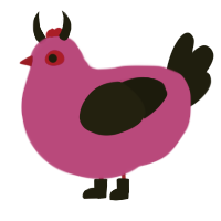 hmmm dont care, a violet and black chicken