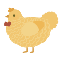 Hunny, a honey chicken with a lace pattern