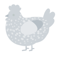 UNHEARD, a mist chicken with a speckle pattern