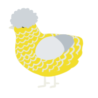 (unnamed), a yellow and mist chicken with a lace pattern
