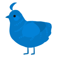 Sapphire, a sapphire chicken with a half-bar pattern