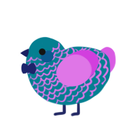 Damp Cotton Candy, a sea and orchid chicken with a lace pattern