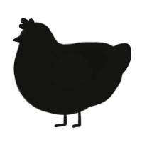 A black chicken with a neck-speckle pattern