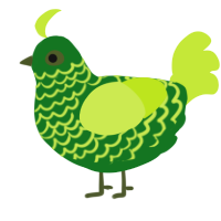 A leaf and lime chicken with a lace pattern