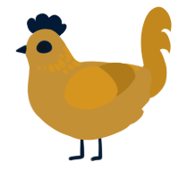 (unnamed), a gold and ochre chicken with a neck-speckle pattern