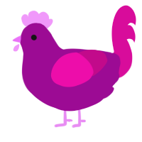 A plum and fuchsia chicken