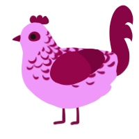 (unnamed), a lavender and maroon chicken with a half-lace pattern