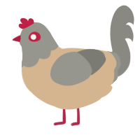 (unnamed), a beige and ash chicken with a head pattern